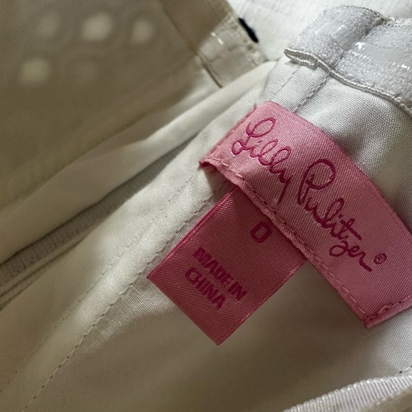 Lilly Pulitzer Strapless Dress with Navy Embroidery - Picture 8 of 10